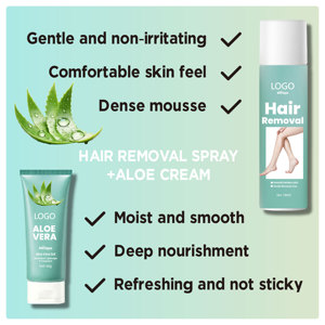 Ensemble Crème et Spray Personnalisé avec Logo 60g 150ml Aloe Vera Hydratant Doux pour l'<span class=keywords><strong>Épilation</strong></span> et le Nettoyage Corporel - Product Image 4