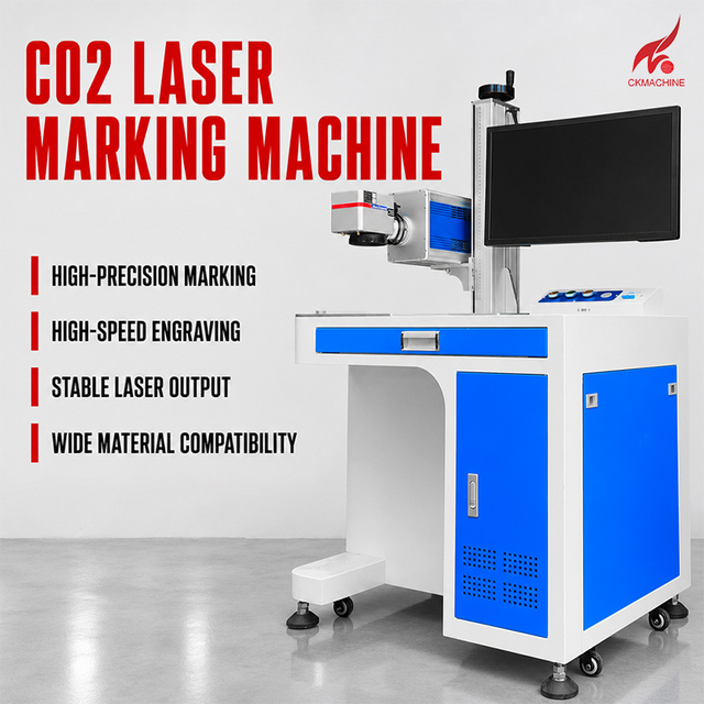 CKMACHINE 30/35/40/60/100W Benchtop Carbon Dioxide Laser Engraving Machine Laser Marker for Rubber Leather Fabric Cardboard CNC