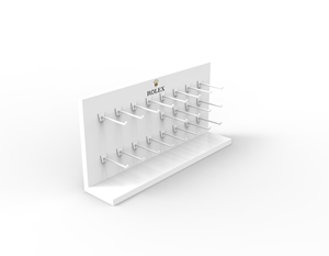 Support d'affichage de comptoir pour collier, bracelet, bijoux, support d'affichage en métal à un seul côté, plusieurs crochets, support d'affichage autoportant, personnalisable - Product Image 3