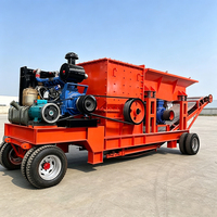 Trituradora Móvil con Capacidad de 50-200t/h, Trituradora de Mandíbulas con Tamaño de Alimentación de 300-500mm, Trituradora Móvil sobre Orugas con Motor Diésel o Eléctrico