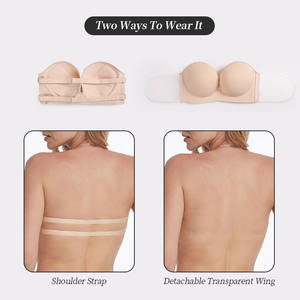 Xb170 Cốc Tay Dày Độn Thu Thập Ngay Lập Tức Vô Hình Liền Mạch <span class=keywords><strong>Strapless</strong></span> Backless Phụ Nữ Áo Ngực Cho Kích Thước Nhỏ - Product Image 4