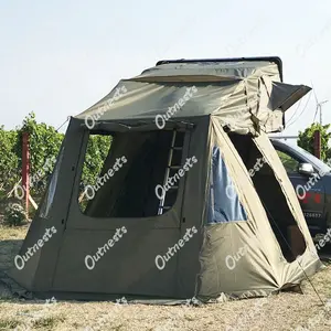 Offroad Large space Hard Shell camping car roof top tent by Gas strut