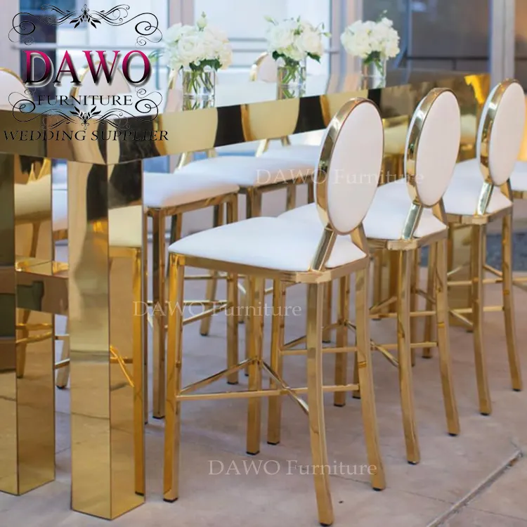 도매 화이트 멋진 높은 금속 칵테일 바 의자