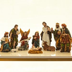Juego de Natividad de Navidad, 11 Uds., figuras de Natividad, juego de 8 pulgadas, estado de resina para exhibición de decoración navideña - Product Image 1