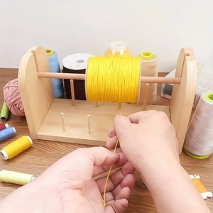 Support <span class=keywords><strong>de</strong></span> rangement en bois pour bobines <span class=keywords><strong>de</strong></span> fil et <span class=keywords><strong>de</strong></span> <span class=keywords><strong>laine</strong></span> domestiques, support <span class=keywords><strong>de</strong></span> présentation pour fils à coudre et à tricoter, porte-fils, filière - Product Image 3