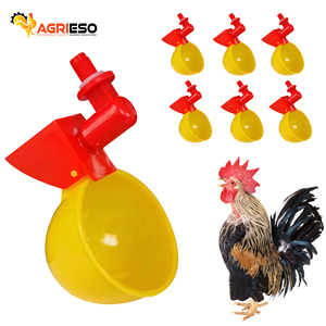AGRIESO automatico bevitori di pollame e alimentatori per pollo piccione di <span class=keywords><strong>quaglia</strong></span> tazza di arancia/blu/giallo/rosso per gli animali di pollame - Product Image 6