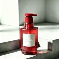 Bouteille en plastique PET de luxe de 450 ml pour cosmétiques, shampoing, lait de bain, lotion, désinfectant pour les mains, avec pompe de haute qualité