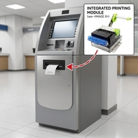 Imprimante thermique de tickets Cashino KP-T300 80 mm pour distributeurs automatiques et guichets automatiques