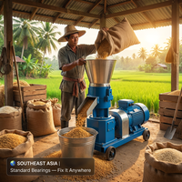 Machine automatique de fabrication de granulés d'aliments à haute productivité, neuve, pour l'élevage de volailles et la disponibilité de paille