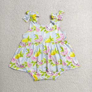 Túnica con Tirantes y Estampado de Fresas y Limones para Bebés Niñas - Product Image 5