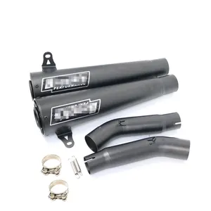 Silencieux d'échappement complet noir Brocks pour Suzuki GSXR 1300 HP4 zx14 s1000rr nk40 Hayabusa 1999-2007 évasion moto café racer échappement