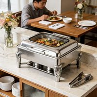 Bac chauffe-plats en acier inoxydable pour buffet, bac isotherme commercial pour la restauration, les hôtels, personnalisable