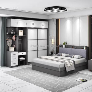 Juego de Dormitorio Moderno de Madera Sólida 2024, Cama King/Queen, para Hotel y Apartamento - Product Image 2