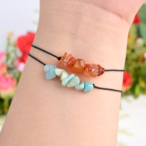 Natural Crystal Rose Quartz Chips <b>Healing</b> <b>Bracelet</b> with Cards - Product Image 3
