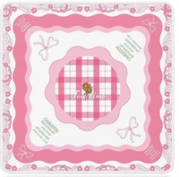 Tapis de Mahjong Rose Esthétique, Housse de Table Antidérapante en Caoutchouc, Motifs Adorables Nœuds & Chiens, Tapis Silencieux Kawaii pour Soirées Jeux