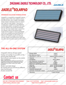 Jiadele hàng loạt năng lượng mặt trời Máy nước nóng không thể thiếu Collector-lưu trữ ICS hệ thống trực tiếp năng lượng mặt trời hệ thống sưởi ấm nước - Product Image 6