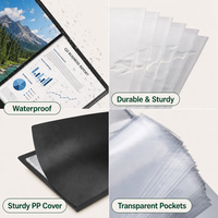 Porte-documents de présentation A4 personnalisé 8,5x11 en PP, reliure en tissu, 30 pochettes transparentes, dorure à chaud Pantone, pour entreprises OEM ODM