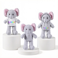Peluche Ecológico de Elefante con Logotipo Personalizado, Juguete Suave para Niños, Regalo, Promoción Navideña, Venta al Por Mayor