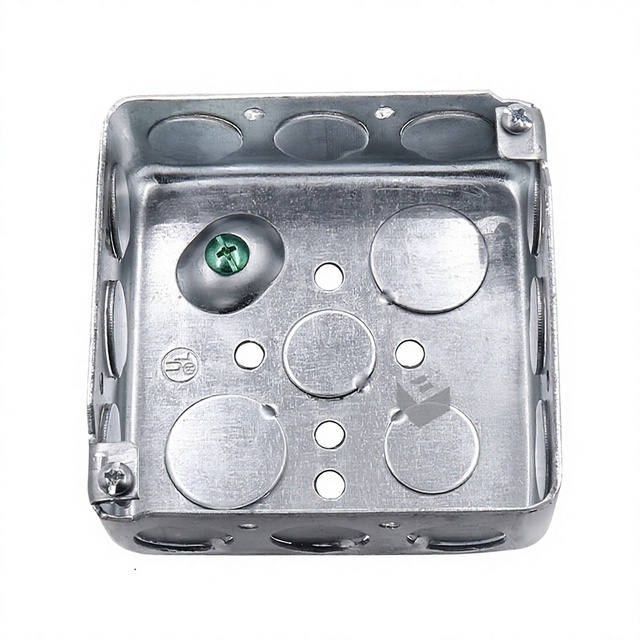 Bosslyn HDL-4 Heavy Duty IP55 Junction Box 4 Inch Square Galvanized Steel Enclosure