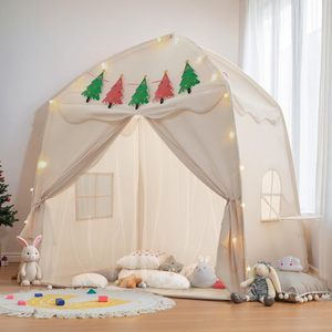 Tende per Bambini Natalizie Disponibili, Yurte Mongole da Interno, Tende Gioco per Bambini, Castello Giocattolo per Ragazze, Casa Giocattolo per Base Segreta - Product Image 1