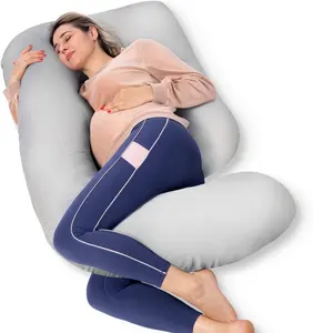 Custom Multi-color J Shaped Pregnant Maternity Nursing Pillow Body Maternity Pregnancy Pillow For Pregnancy