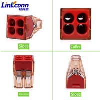 Connecteurs de fils à 4 broches de haute qualité CE UKCA CQC 400V 32A, connecteurs à enfoncement, bornier Wagos 773-604, équipement électrique