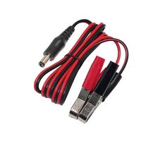 Cargador de batería de coche eléctrico 16Awg 100cm Cable de extensión pinzas de cocodrilo dobles a DC 5521/5525/5535 enchufe 5,5*2,1 DC enchufe de alimentación