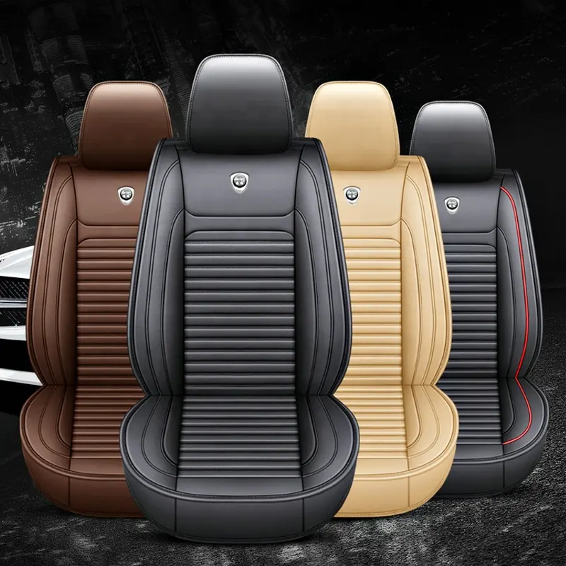 2021 Luxury Car Seat Covers for Universal Cars Front and Rear Split Bench Protection Leather Seat Covers
