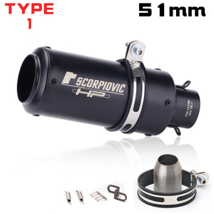 NINJA400 R6 CB650R R3 C10 Tuyau d'échappement en acier inoxydable modifié 51MM Accessoires universels de <span class=keywords><strong>moto</strong></span> <span class=keywords><strong>Silencieux</strong></span> d'échappement - Product Image 2