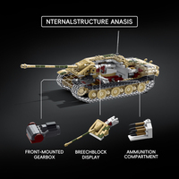 Nuevo Tanque Panzer Alemán Panther Ausf. 2026 Kit de Construcción de Modelos de Miniaturas de Juegos de Guerra Número 131, Bloques de Construcción para Adultos