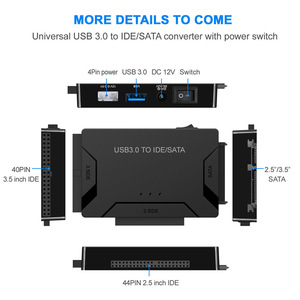 Adaptador E-yield USB 3.0 a IDE SATA, convertidor de disco duro de 2.5 y 3.5 pulgadas para transferencia de datos y expansión de almacenamiento - Product Image 3