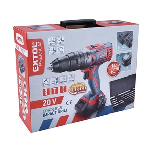 8891804 EXTOL 20V Li-ion(2x) 20/40Nm Battery Cordless Hand Power Taladro Impact Drill Machine - Product Image 6