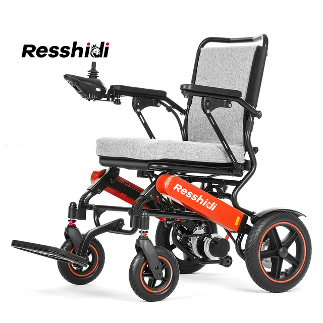 Invalid Health Care Foldable Smart Motorized Wheelchair Folding Lightweight Aluminum Material Electric Wheelchair