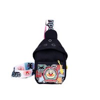 Sac à bandoulière pour enfants nouvelle mode étudiant toile sac de poitrine ins Joker sac à bandoulière à large bande dessinée mini mignon