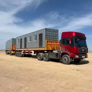 Harga Murah 3 As Roda 70ton 20ft 40ft Dolly Container Combine Superlink Interlink Semi Trailer untuk Transportasi