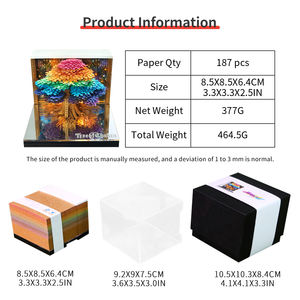 <span class=keywords><strong>Albero</strong></span> di Chakra 3D scultura di carta colorato artistico Memo Pad Stick Note di carta intaglio artigianato per la decorazione e il regalo - Product Image 6