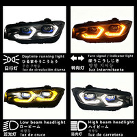 Ensemble de phares adapté pour BMW Série 3 G28 2023-2025, style cuillère modifié, double couleur, yeux dorés LED DRL avec lentille laser