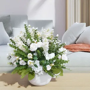 Bola de Flores Artificiales de 70 cm, Eucalipto, Hortensia, Rosa, Esfera Floral Artificial de Alta Calidad con Soporte Geométrico para Decoración de Bodas - Product Image 3