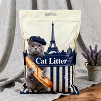 Sac d'emballage pour litière pour chat, sur mesure en usine, haute résistance, multicouche, scellé sur 3 côtés, robuste, anti-fuite, pochette pour fournitures pour animaux de compagnie
