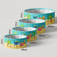 Piscine pliable en PVC sous licence JellieMons IP, 160/200, auvent en option, 4 tailles, multi-usages, piscine à balles, baignoire pour animaux de compagnie, résistante aux UV