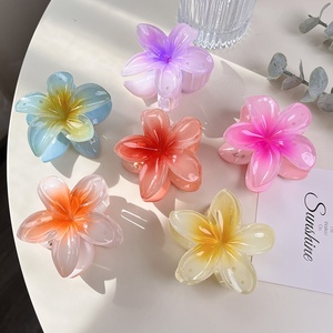 Fermaglio per <span class=keywords><strong>capelli</strong></span> a becco d'anatra antiscivolo, stile europeo-americano, 8 cm, con motivi di giglio, tulipano e camelia, grande, in plastica, carino, per <span class=keywords><strong>capelli</strong></span> spessi o sottili, ideale per feste - Product Image 5