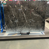 Losas de Mármol Gris Ahumado de Alta Gama, Piedra Natural para Revestimiento de Paredes de Baños y Diseño de Interiores Comerciales