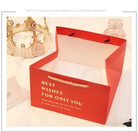 Sac en papier carré personnalisé 2020 20 pièces, sac à bonbons cadeau de mariage rose, avec fourre-tout cadeau pour main