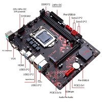 Motherboard komputer H81M-G motherboard desktop untuk komputer kantor cocok untuk kit peredam panas prosesor CPU inti