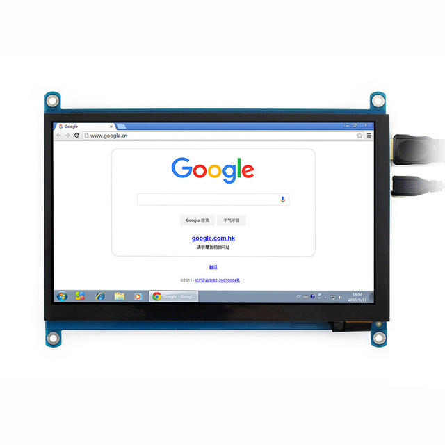 Waveshare 7 inch LCD (H) Computer Monitor 1024*600 IPS Capacitive Touch Screen Supports Raspberry Pi Jetson Nano Win10  etc