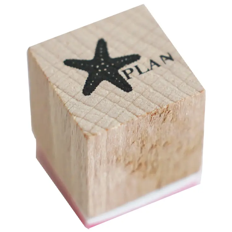 Wholesale Custom Wooden Stamp Rubber Craft Stamp for kids Card Making and DIY Craft