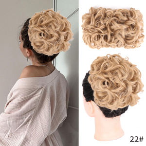 Messy Big Hair Bun Bouclés <span class=keywords><strong>Chignon</strong></span> Cordon Net Synthétique Naturel Cheveux Updo Couverture <span class=keywords><strong>Postiche</strong></span> Cheveux <span class=keywords><strong>Chignon</strong></span> Extension pour Femmes <span class=keywords><strong>Mariage</strong></span> - Product Image 2