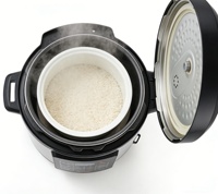 Olla Arrocera Eléctrica de Alta Calidad de 4L/5L/6L con Control de Temporizador Digital, Revestimiento Antiadherente, Acero Inoxidable, Pantalla LED, Clase A+