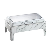 FULAIXIN Nouveau Réchaud de Buffet Hydraulique en Acier Inoxydable pour Restaurant, Hôtel, Mariage, avec Chauffage au Carburant et Maintien au Chaud Automatique à Température Contrôlée, 9L