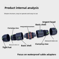 Konektor Kabel Nilon Tahan Air untuk Luar Ruangan, Splitter Tiga Arah Terpendam, Satu Masuk Dua Keluar, 2345 Core, Terminal Cepat Model L12-2